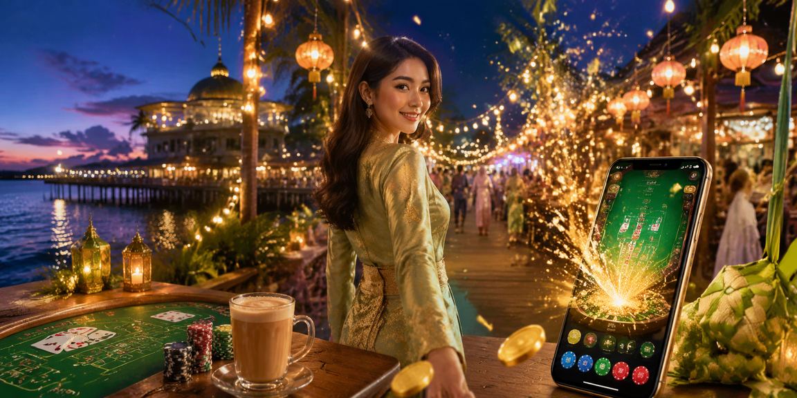 Suasana permainan dalam talian semasa perayaan Hari Raya di Malaysia